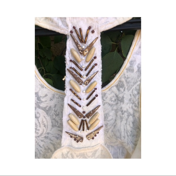 Free People Racer Back Tank with Beads - Picture 3 of 4